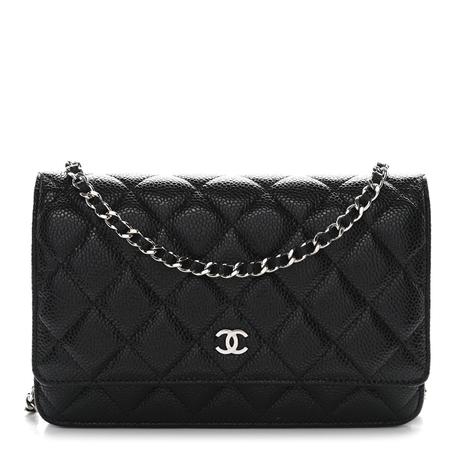 Chanel Caviar Quilted Wallet on Chain WOC Black