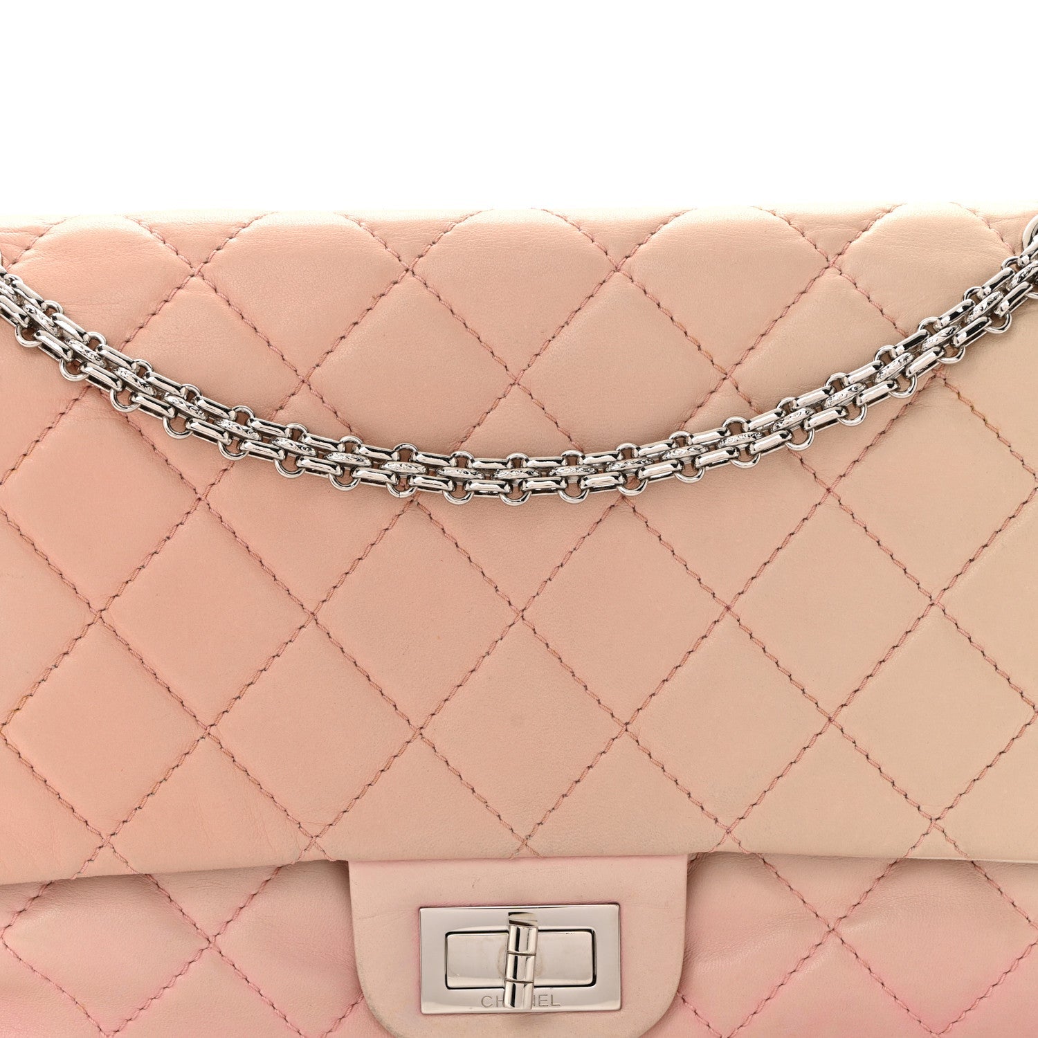 Chanel Lambskin Degrade Quilted 2.55 Reissue 227 Flap Light Pink