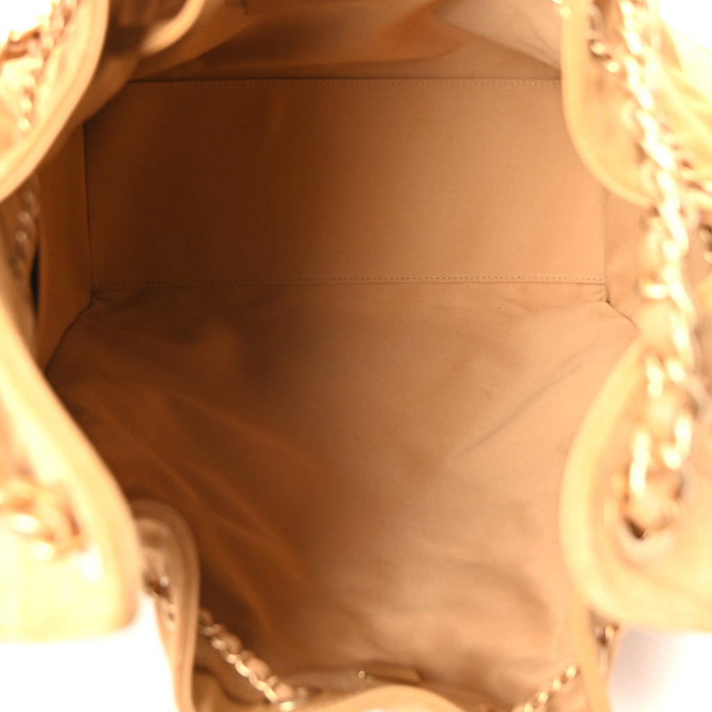Chanel Suede Quilted Medium Chanel 25 Handbag Beige