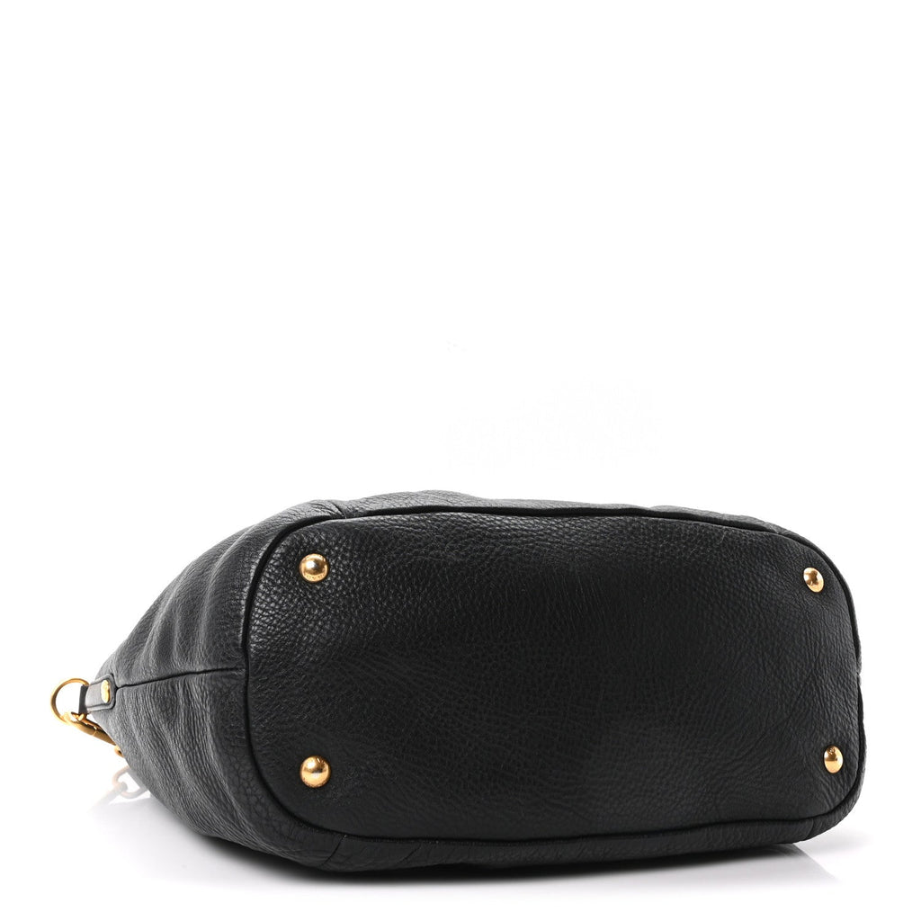 Prada Vitello Daino Shopping Tote Black
