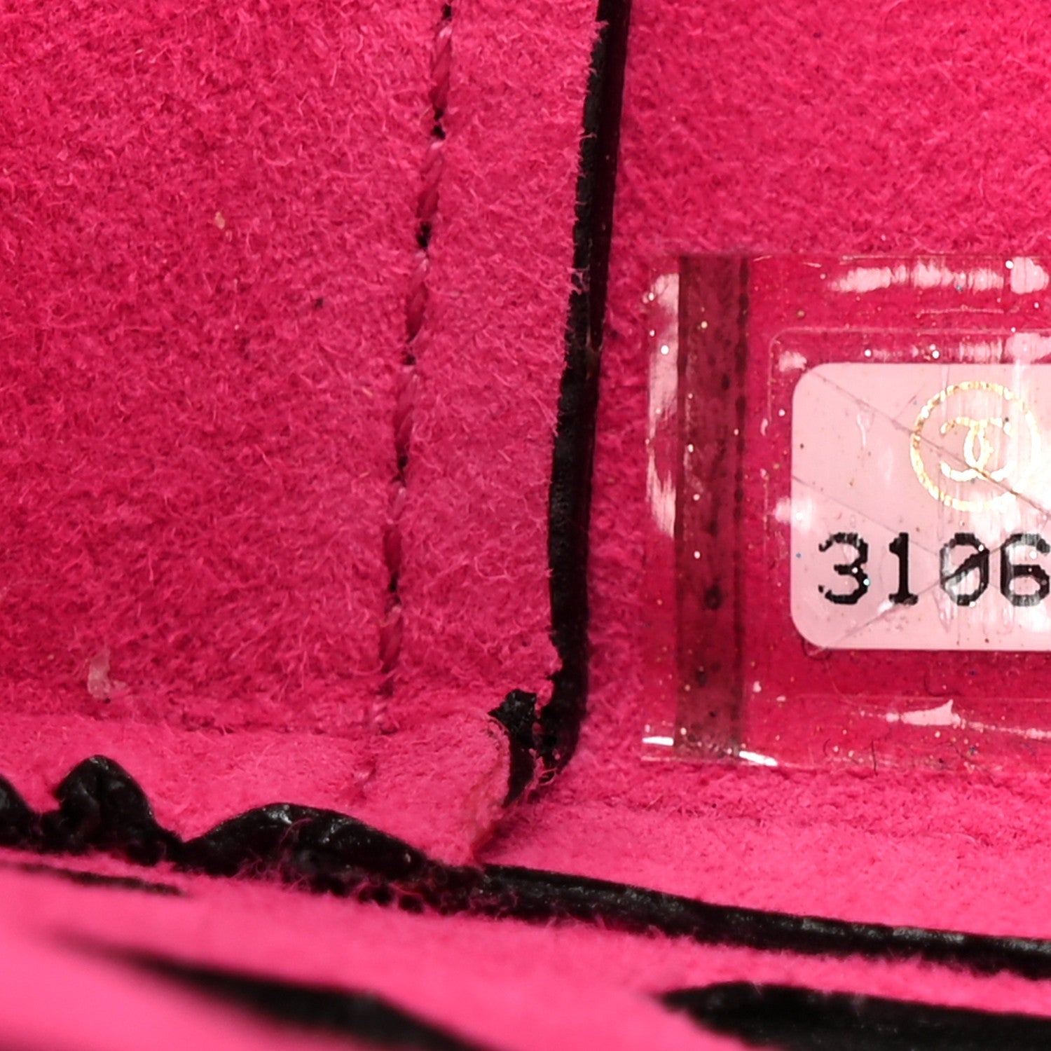 Chanel Lambskin Sea Through Flap Black Multicolor