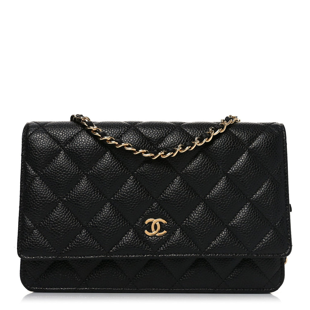 Chanel Caviar Quilted Wallet on Chain WOC Black