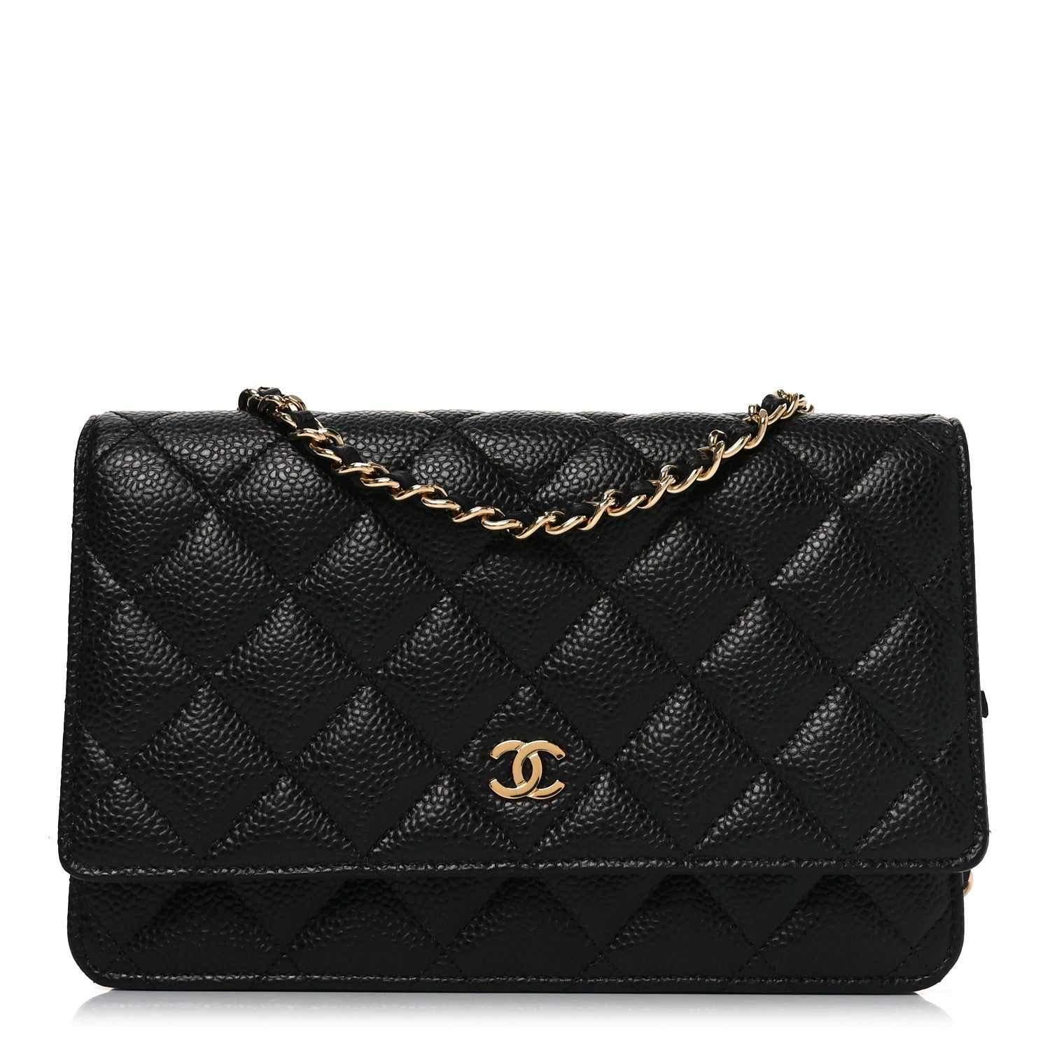 Chanel Caviar Quilted Wallet on Chain WOC Black