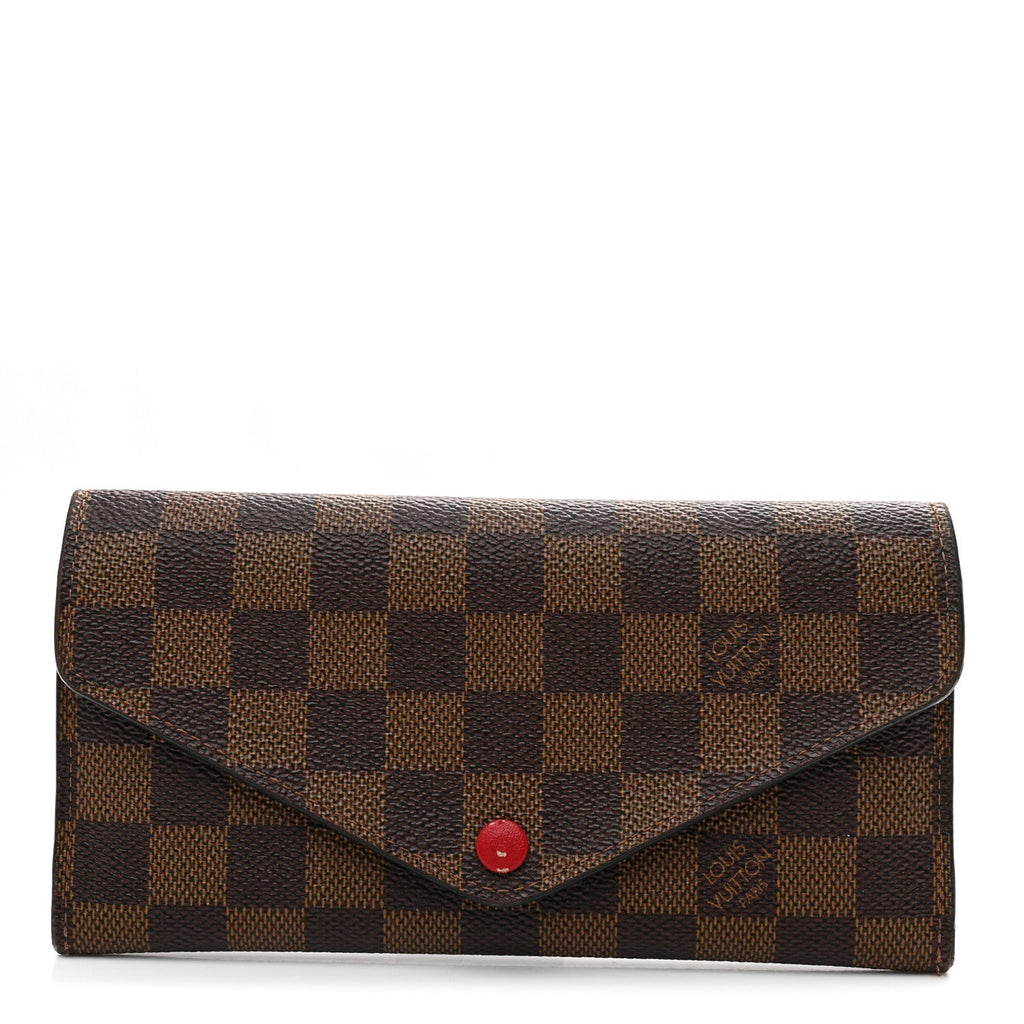 Louis Vuitton Damier Ebene Josephine Wallet Red