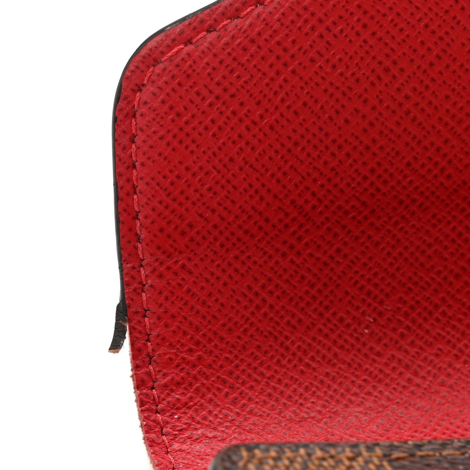 Louis Vuitton Damier Ebene Josephine Wallet Red