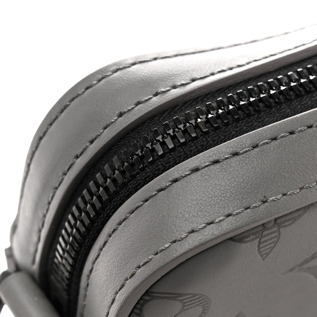 Louis Vuitton Calfskin Monogram Shadow Trio Messenger Anthracite Gray