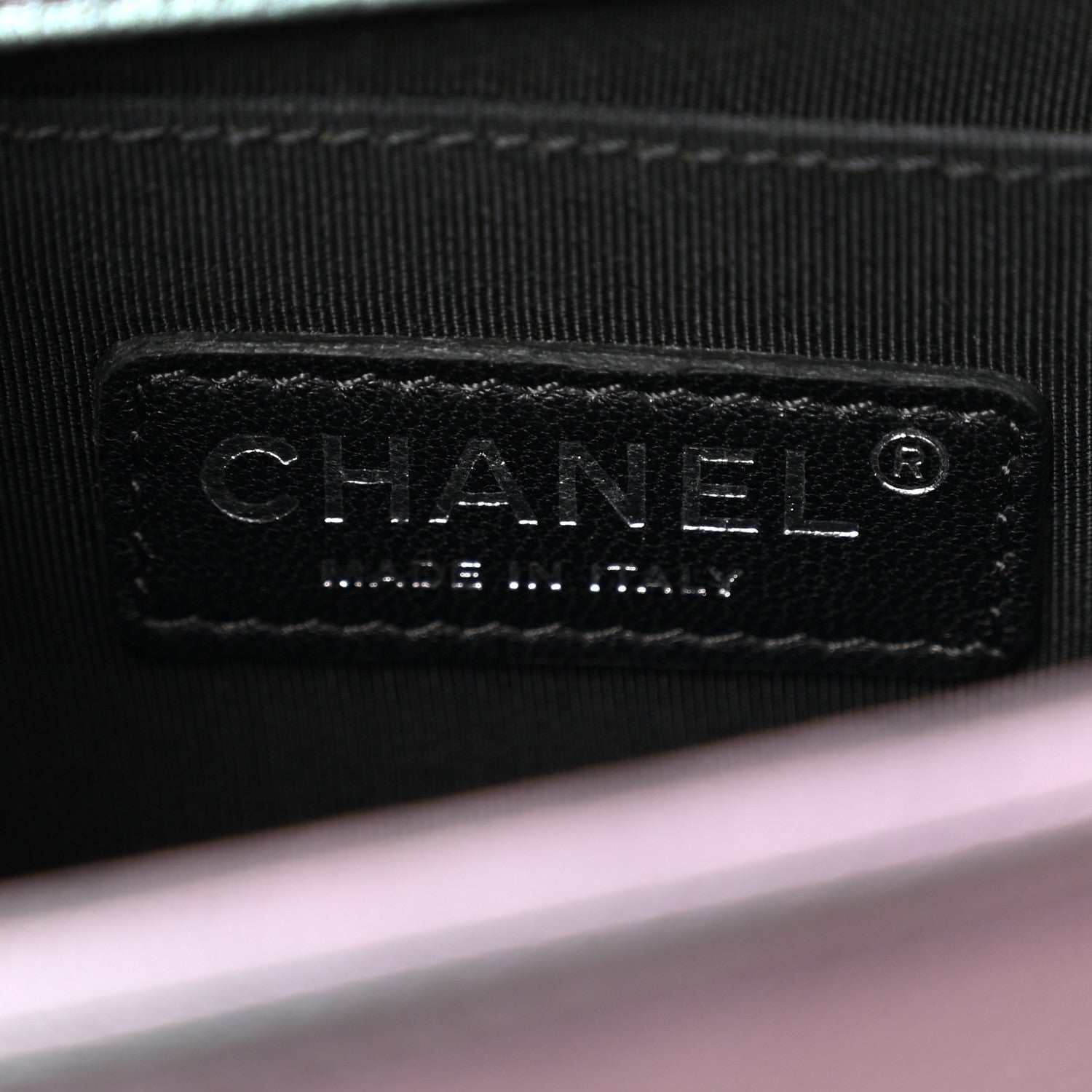 Chanel Iridescent Goatskin Quilted Medium Boy Flap Purple