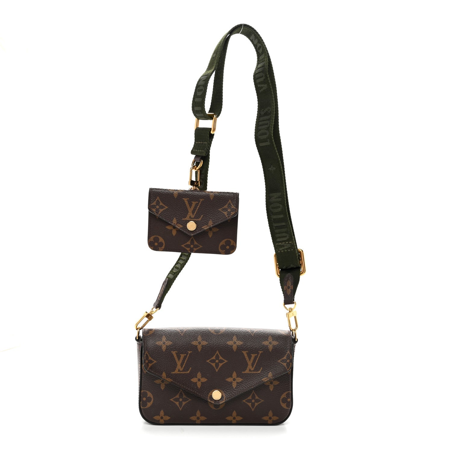 Louis Vuitton Monogram Felicie Strap & Go Kaki