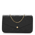 Louis Vuitton Empreinte Pochette Felicie Chain Wallet Black