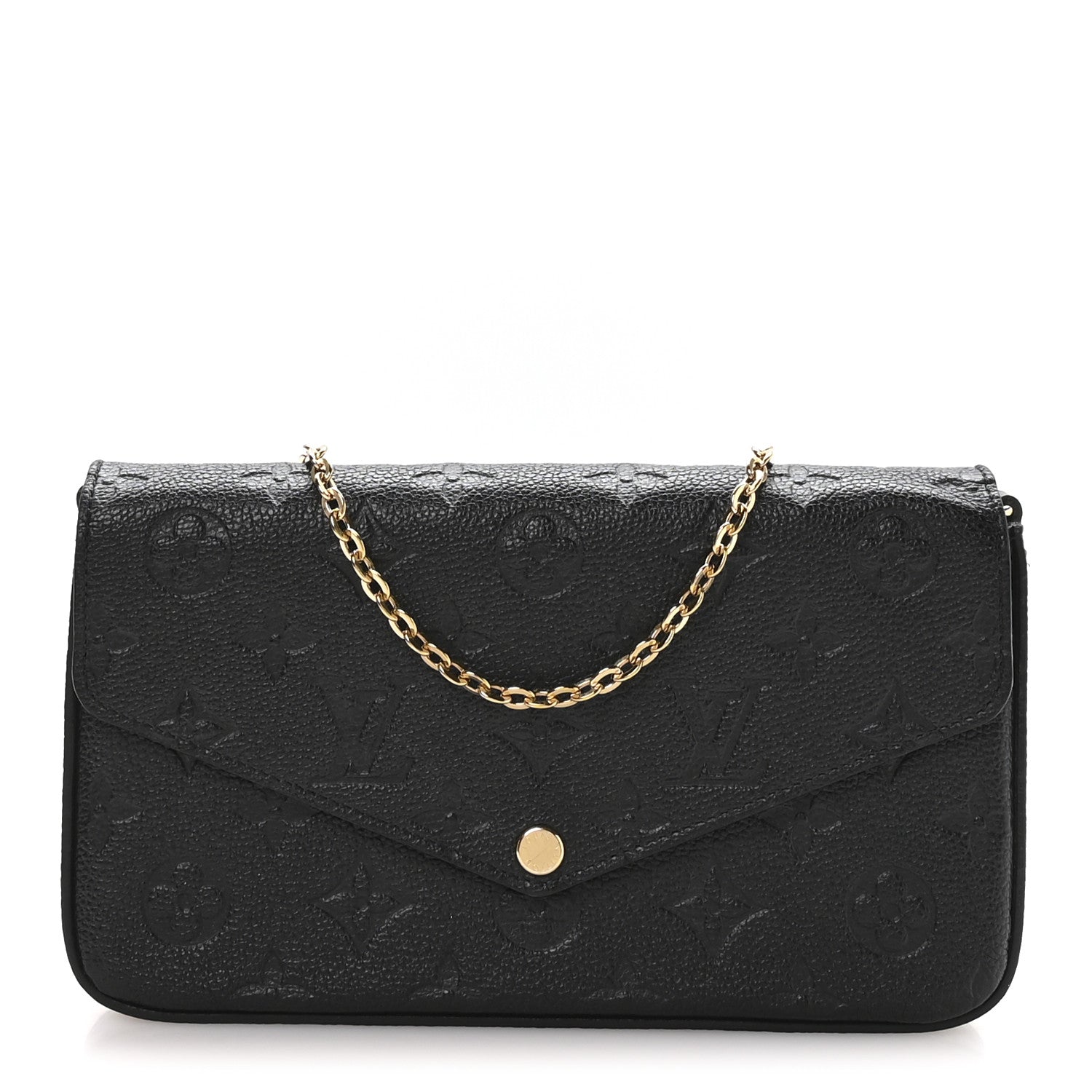 Louis Vuitton Empreinte Pochette Felicie Chain Wallet Black