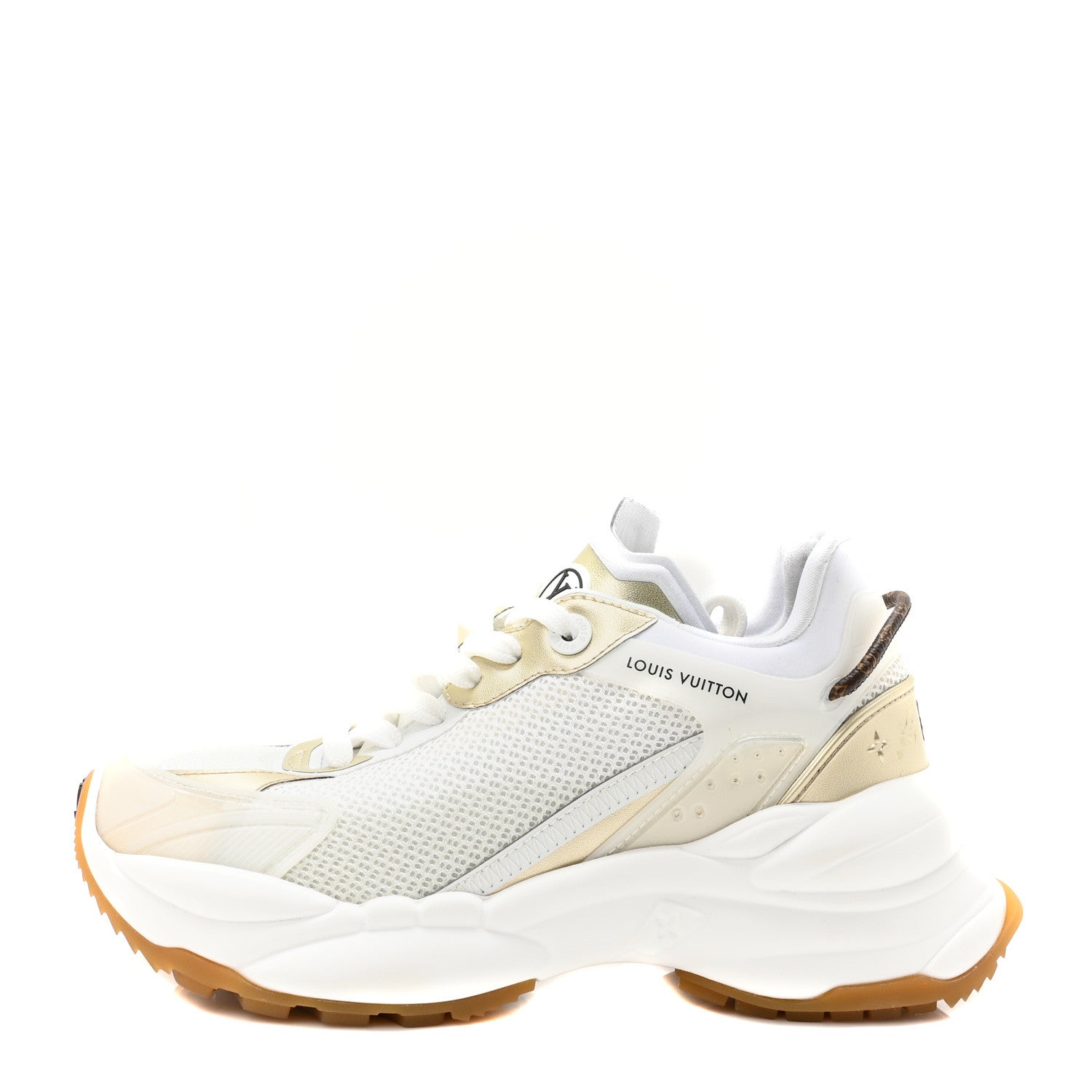 Louis Vuitton Monogram Calfskin Run 55 Sneakers 37 White