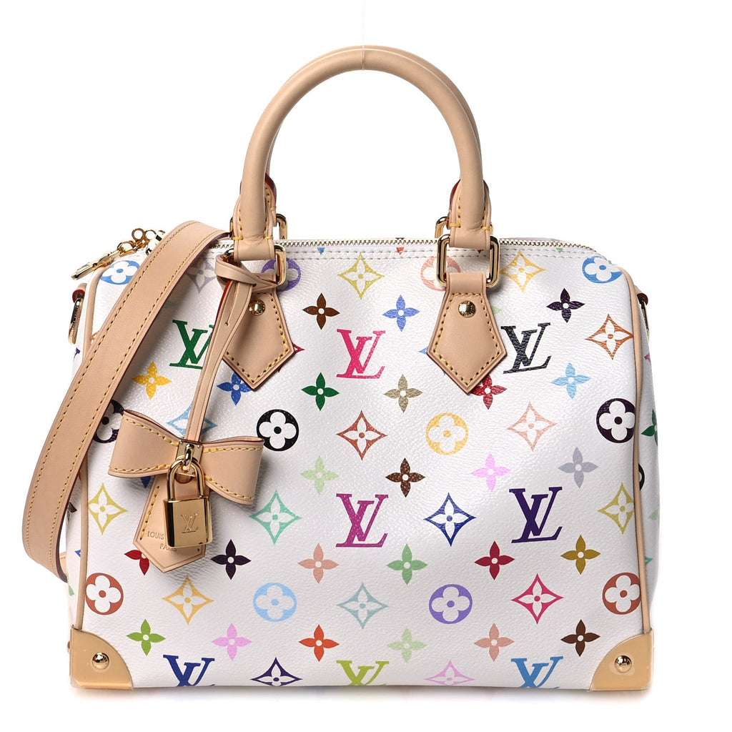 Louis Vuitton LV X TM Monogram Multicolor Speedy Bandouliere 25 White