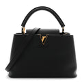 Louis Vuitton Taurillon Capucines MM Black Fuchsia