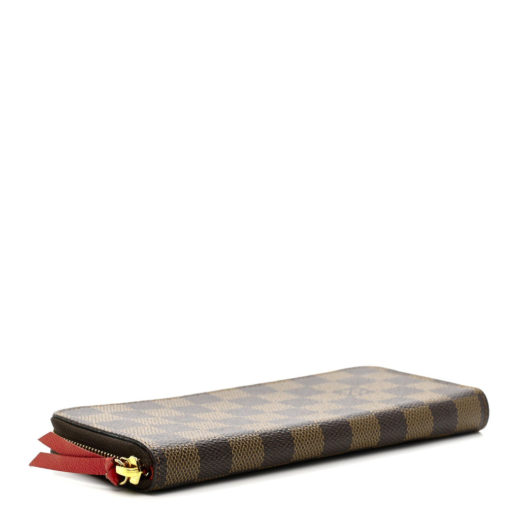 Louis Vuitton Damier Ebene Clemence Wallet Cherry