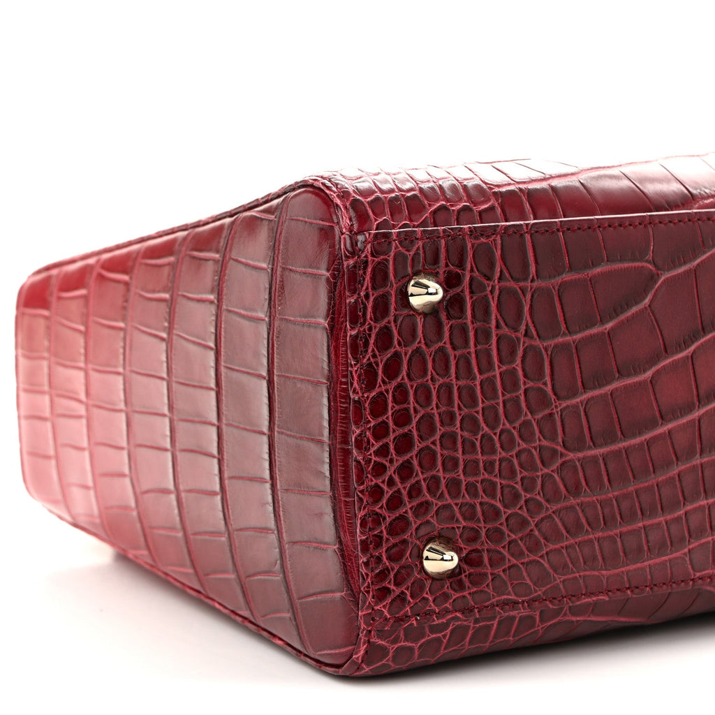 Christian Dior Alligator Gradient Medium Lady Dior Red