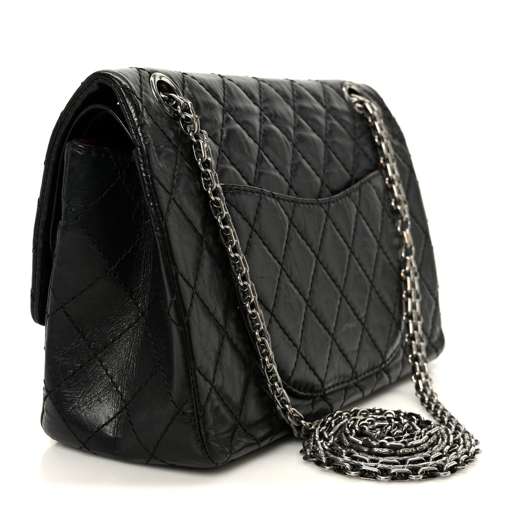 Chanel Aged Calfskin Quilted 2.55 Reissue 225 Flap Black
