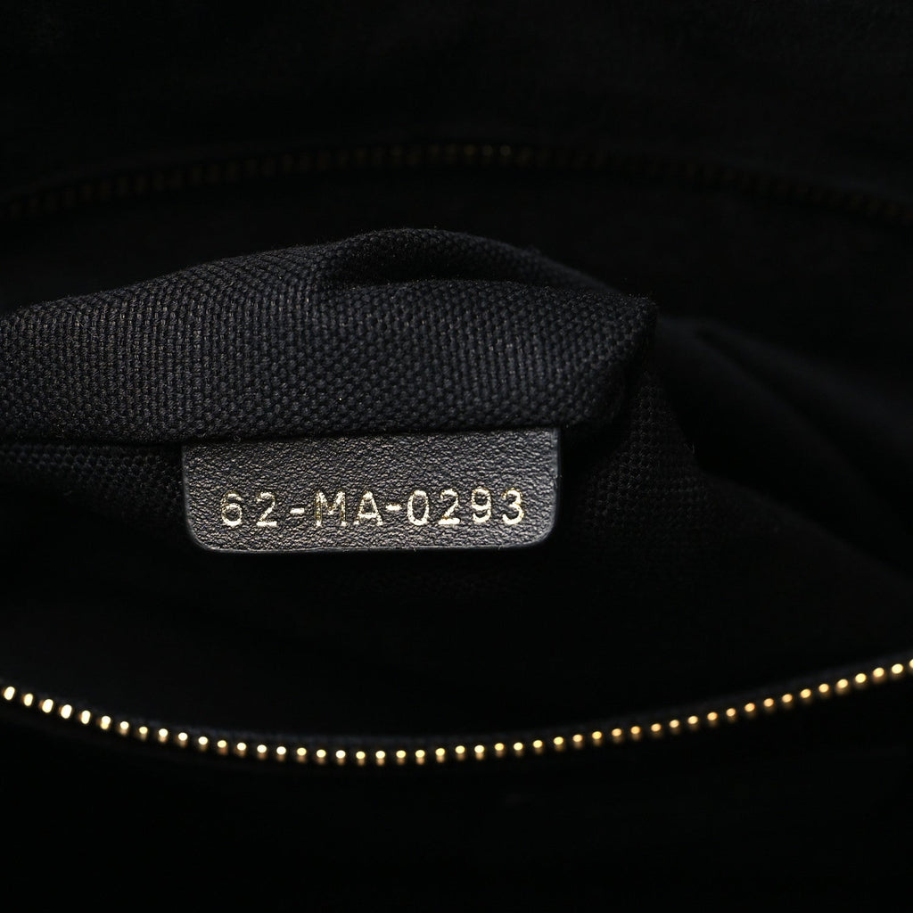 Christian Dior Calfskin Macro Cannage Medium Book Tote Black