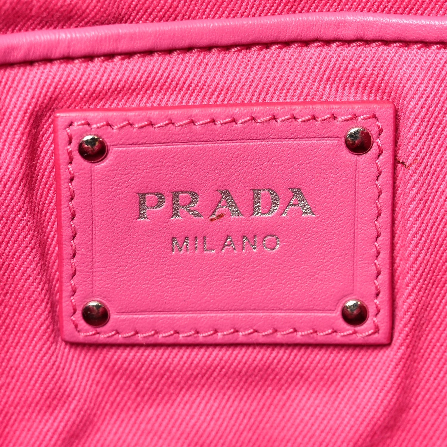 Prada Raffia Crochet Tote Fuchsia