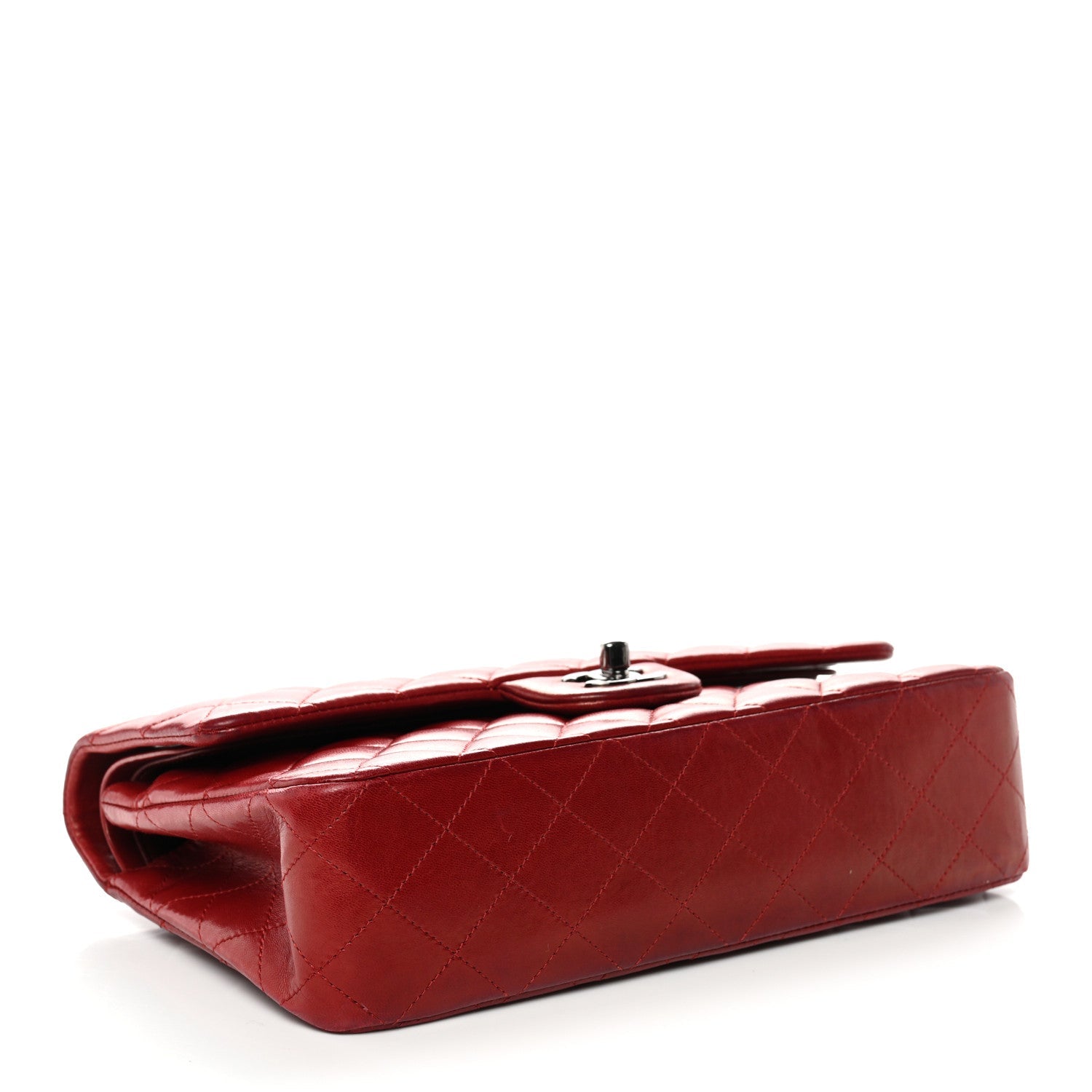 Chanel Lambskin Quilted Medium Double Flap Red