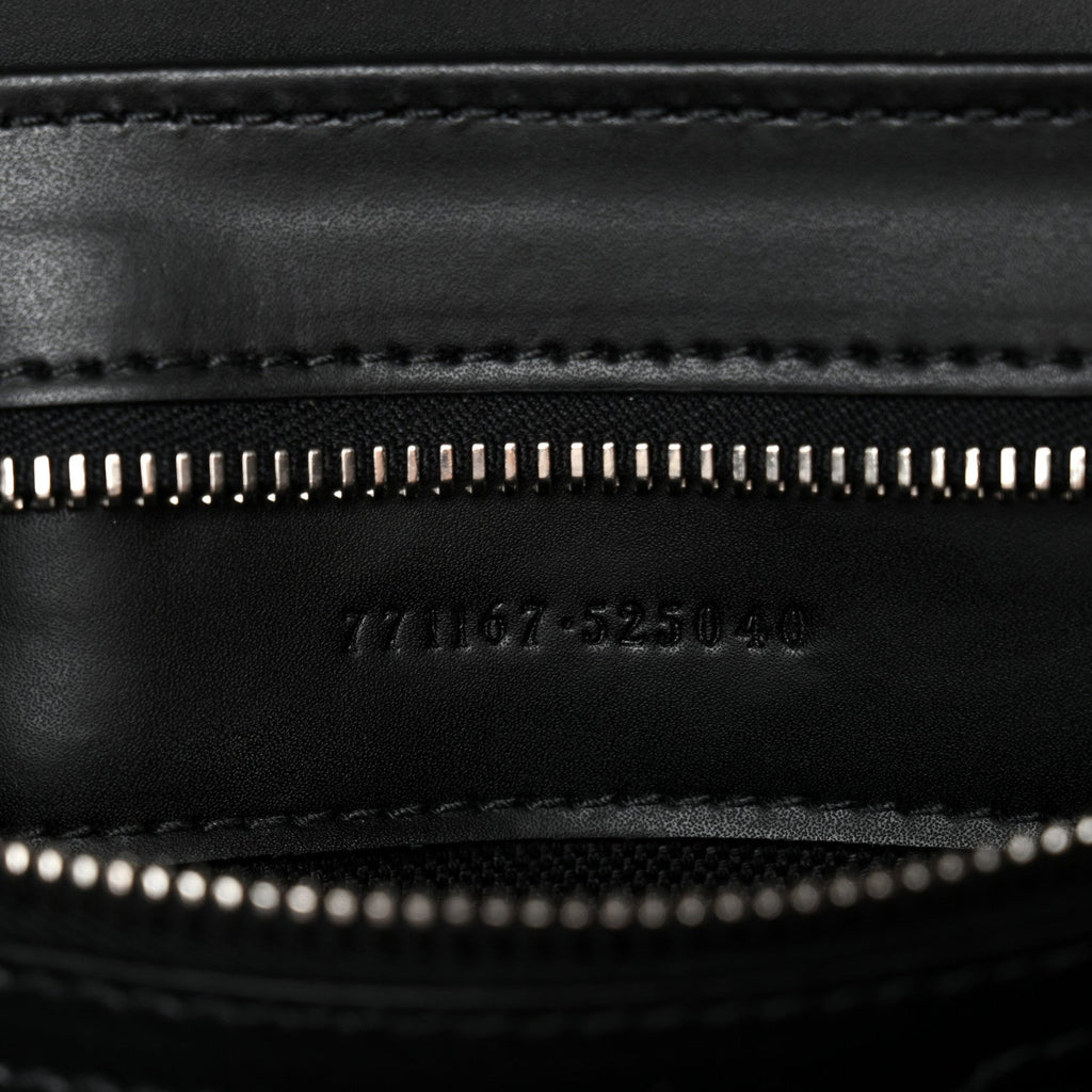 Gucci GG Supreme Monogram Appia Calfskin Web Crossbody Bag Black Grey