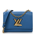 Louis Vuitton Epi Twist Shoulder Bag MM Blue Jean