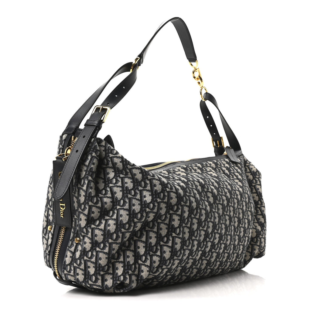 Christian Dior Oblique Large D-Journey Bag Blue