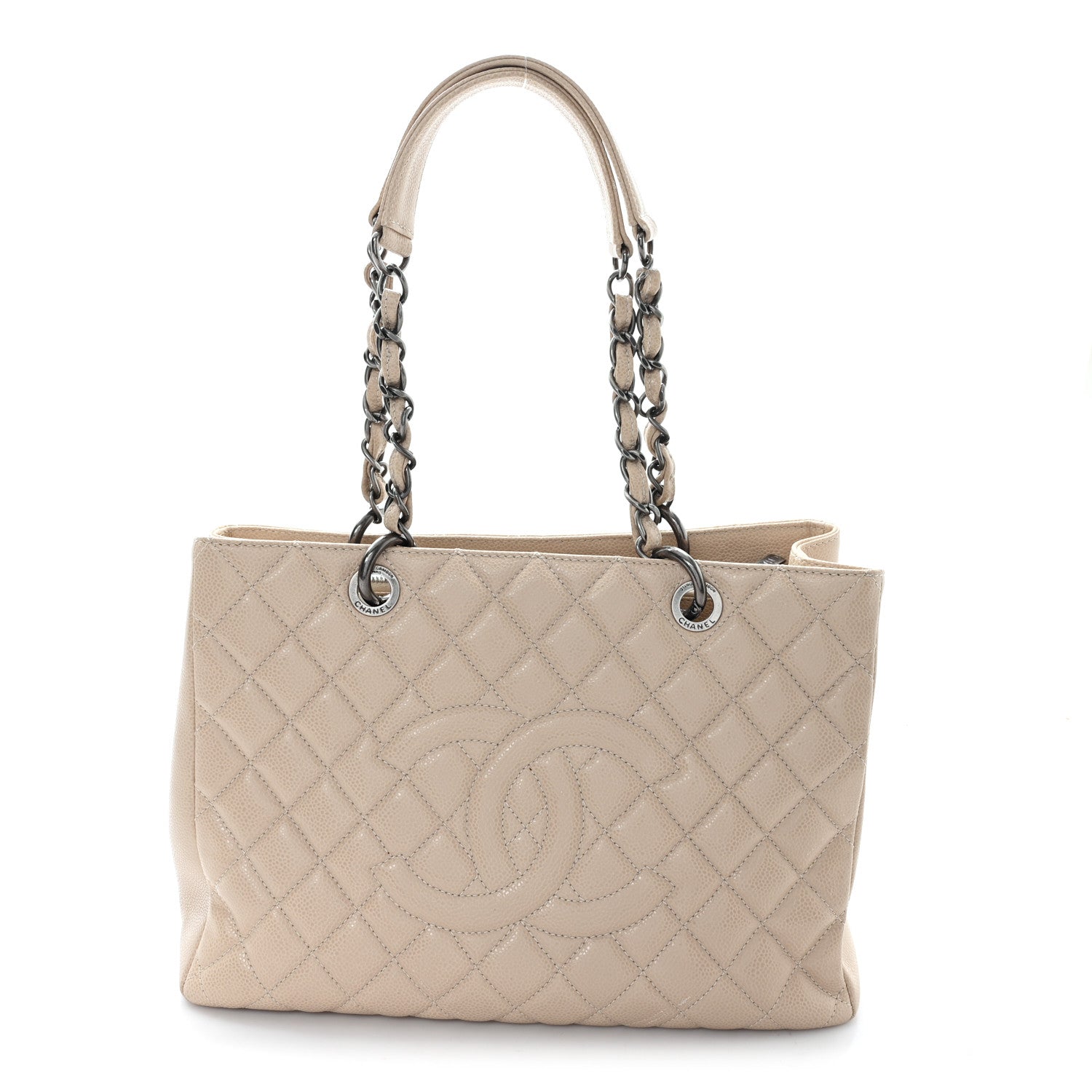 Chanel Caviar Quilted Grand Shopping Tote GST Beige