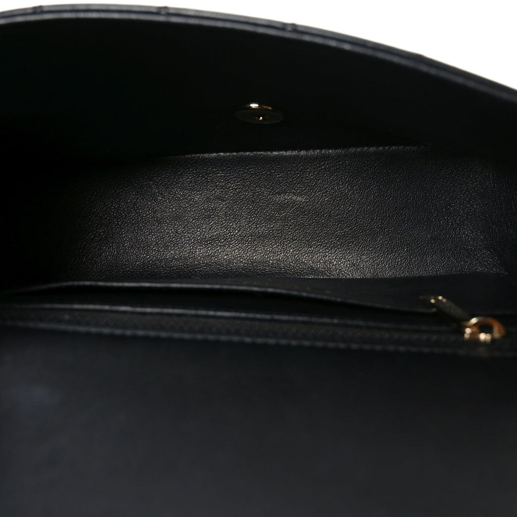 Chanel Lambskin Quilted Mini Rectangular Flap Black