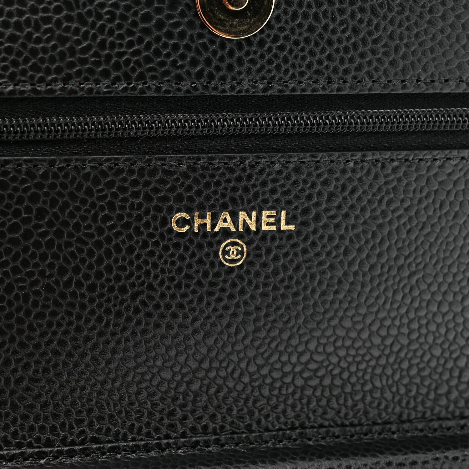 Chanel Caviar Quilted Wallet on Chain WOC Black