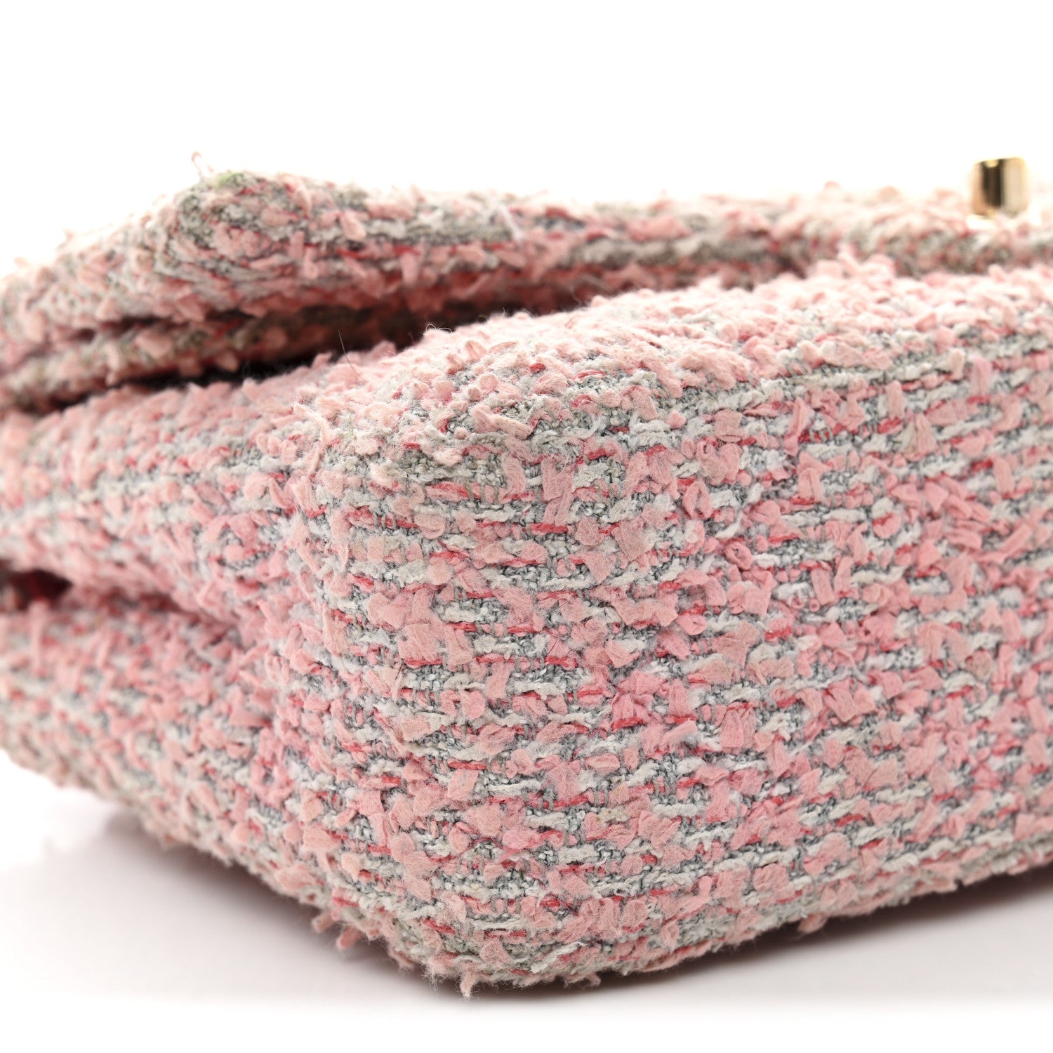 Chanel Tweed Medium Double Flap Pink