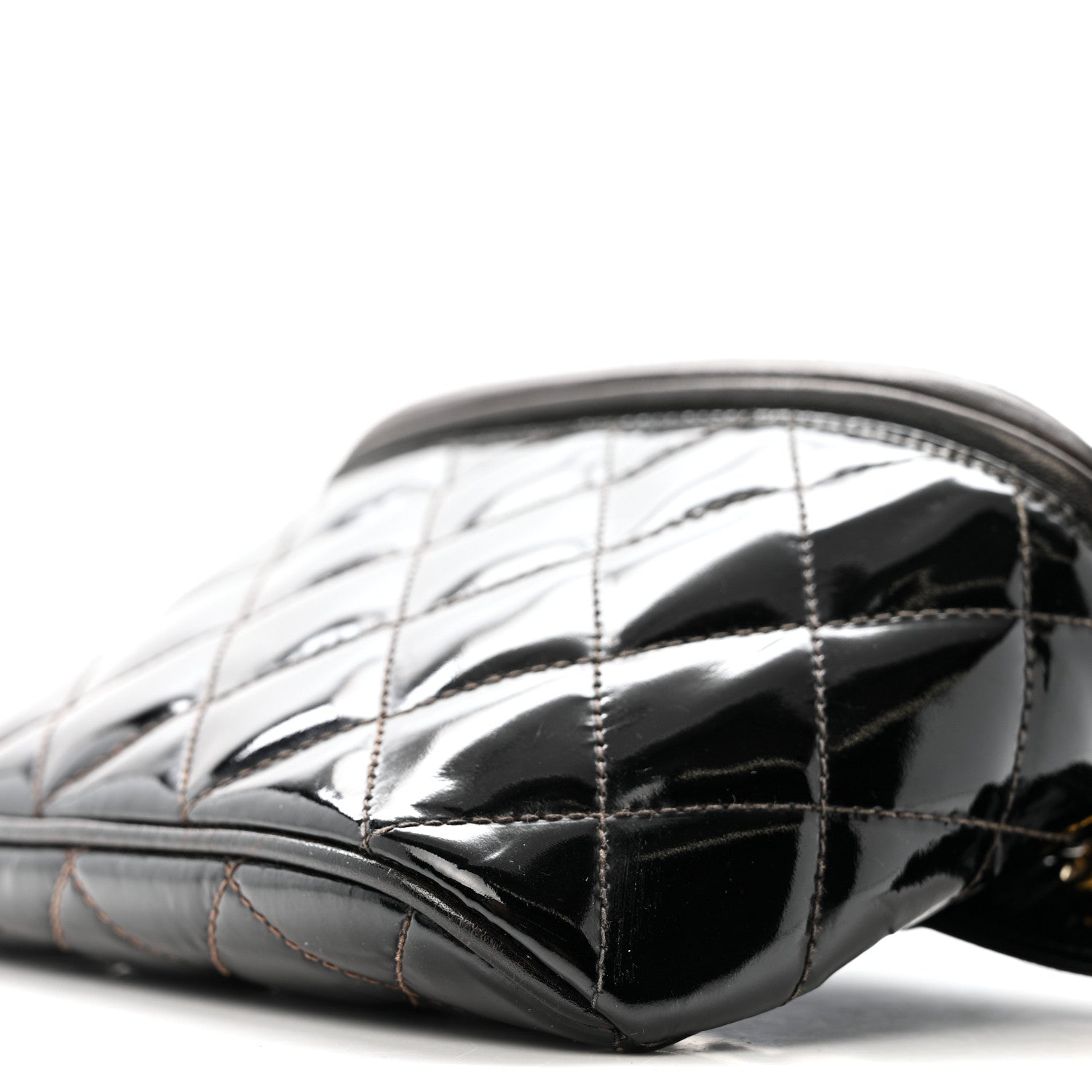 Chanel Patent Calfskin Quilted Waist Belt Bag 70 28 Black