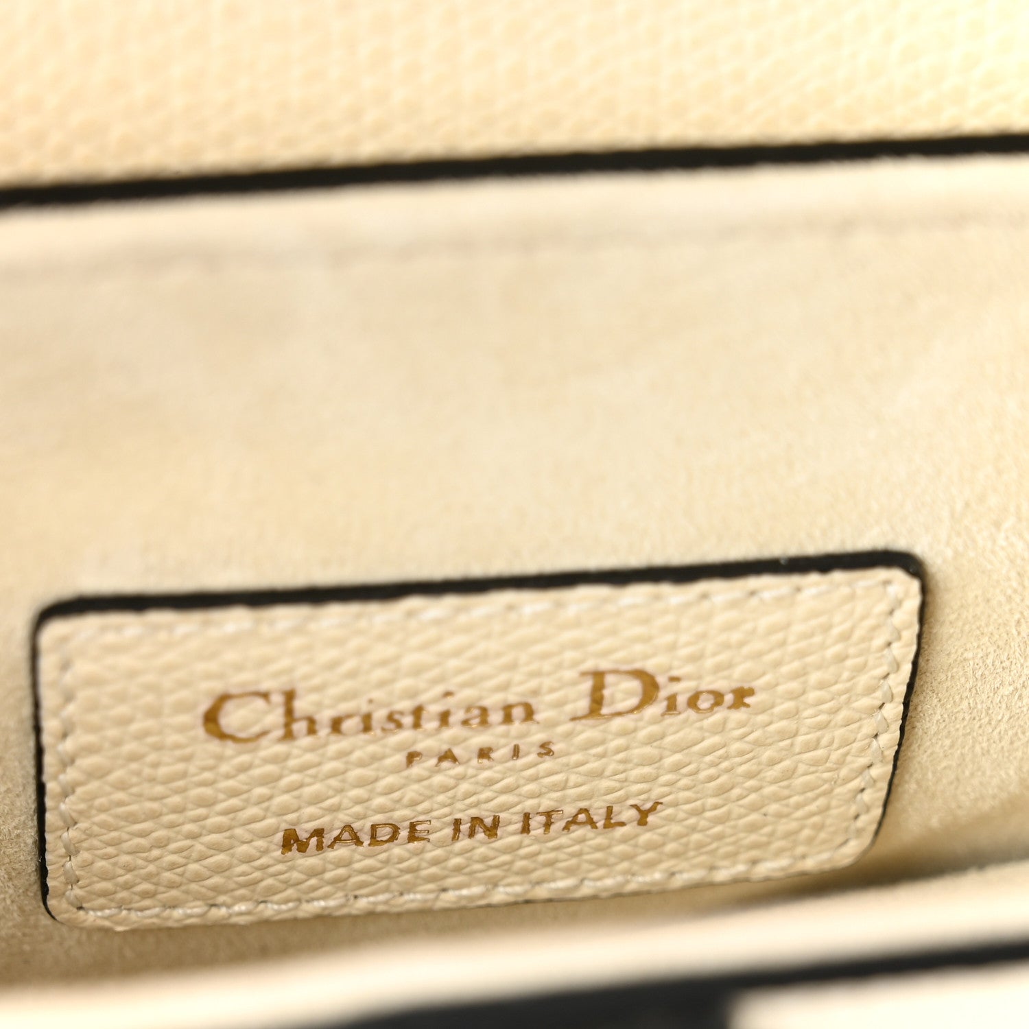 Christian Dior Grained Calfskin Mini Saddle Bag White