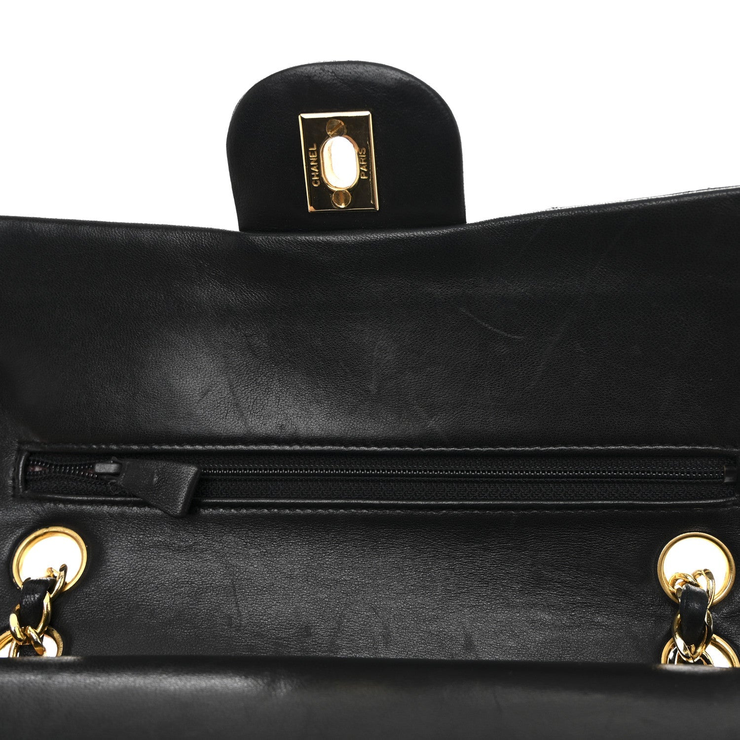 Chanel Lambskin Quilted Small Double Flap Black