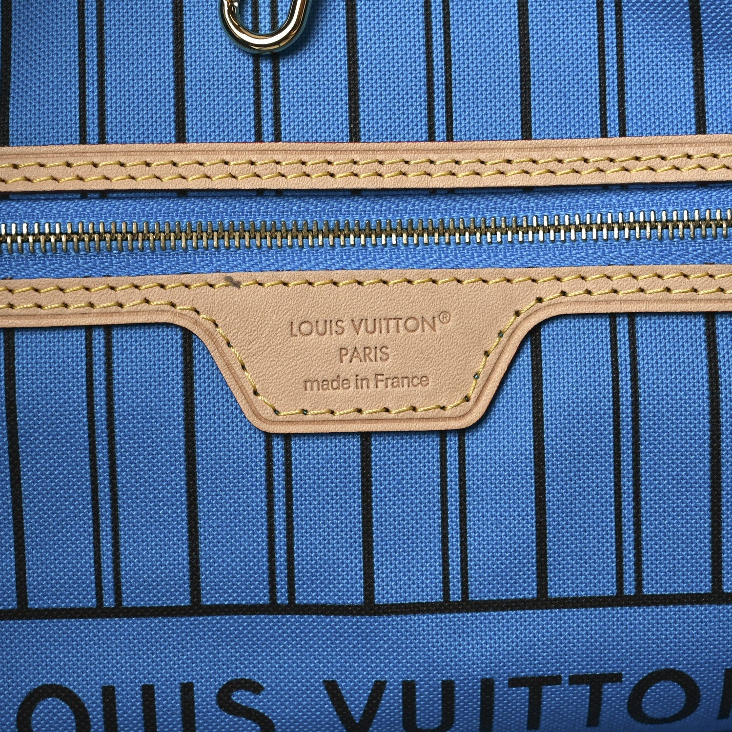 Louis Vuitton Monogram Inside Out Neverfull Bandouliere MM Gaston Blue