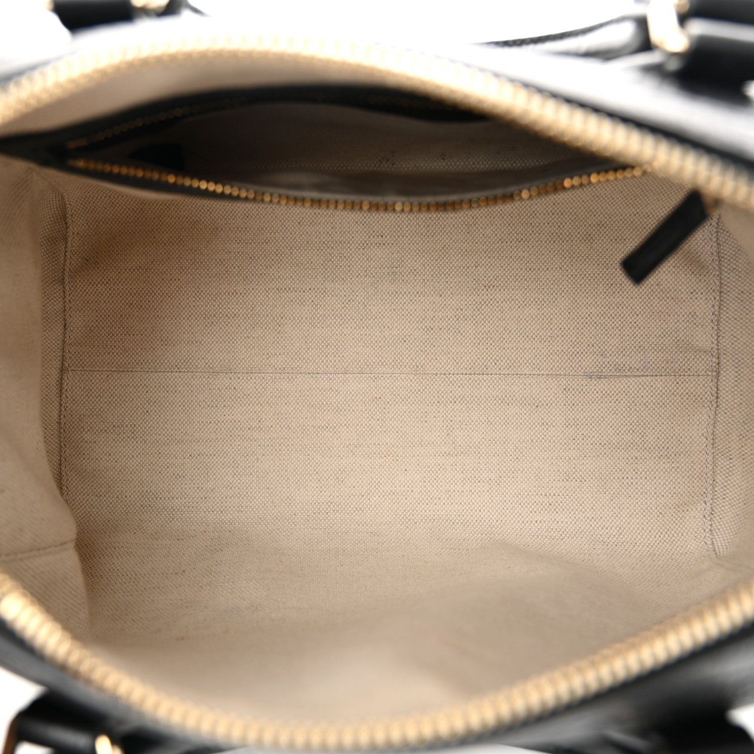 Gucci Calfskin GG Emblem Small Top Handle Bag Black