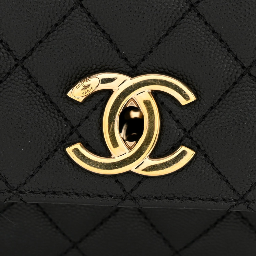Chanel Caviar Quilted Small Coco Handle Flap Black