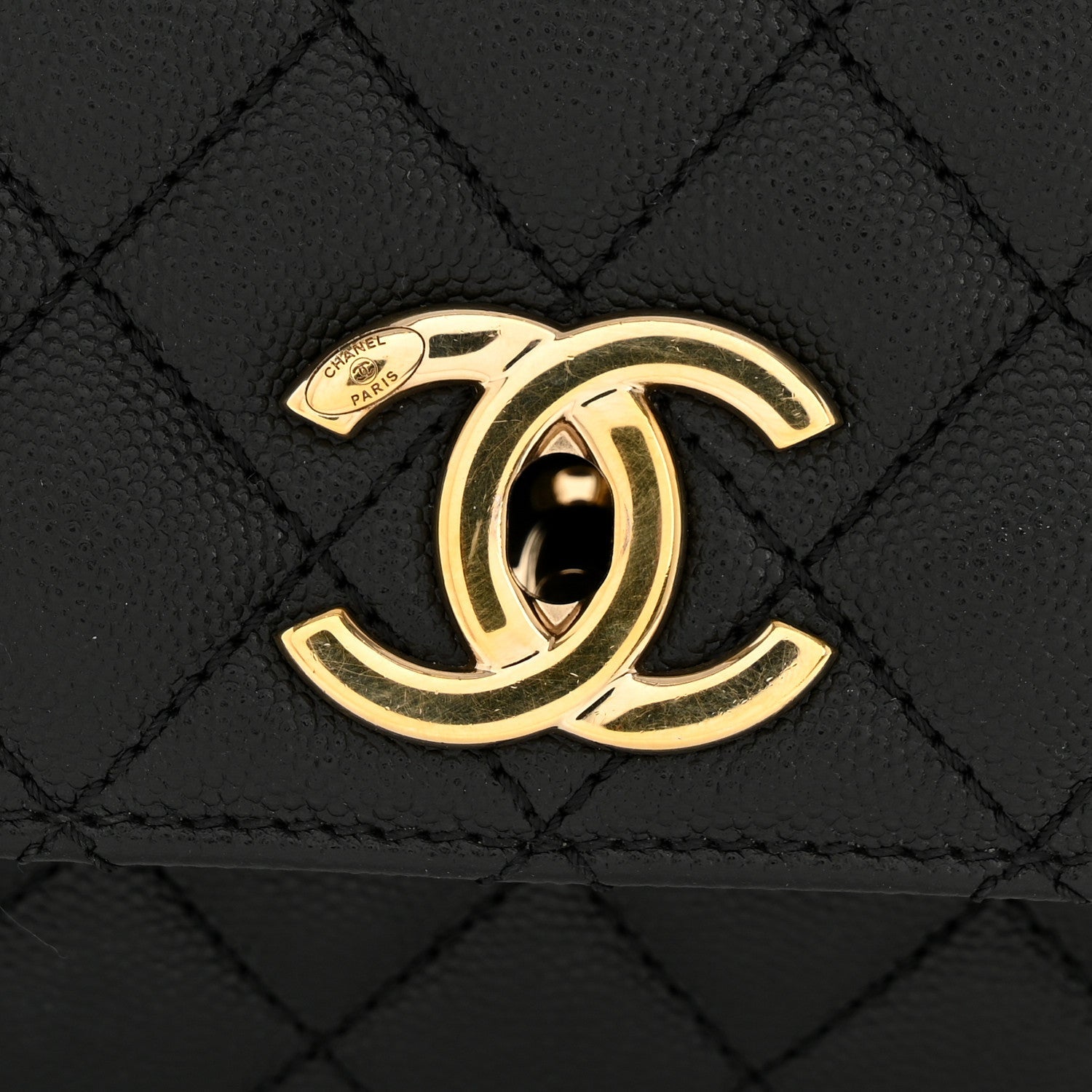 Chanel Caviar Quilted Small Coco Handle Flap Black