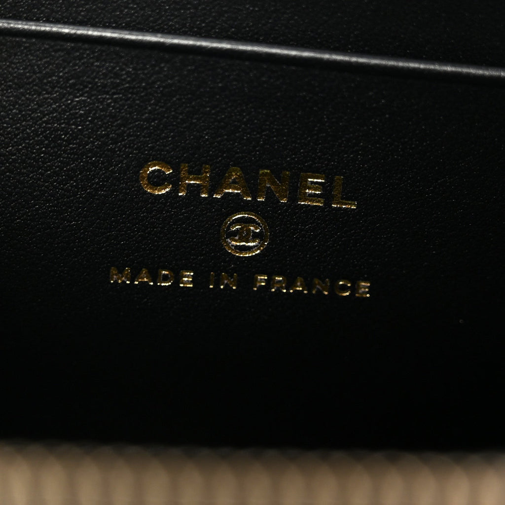 Chanel Caviar Quilted Top Handle Long Vanity Black