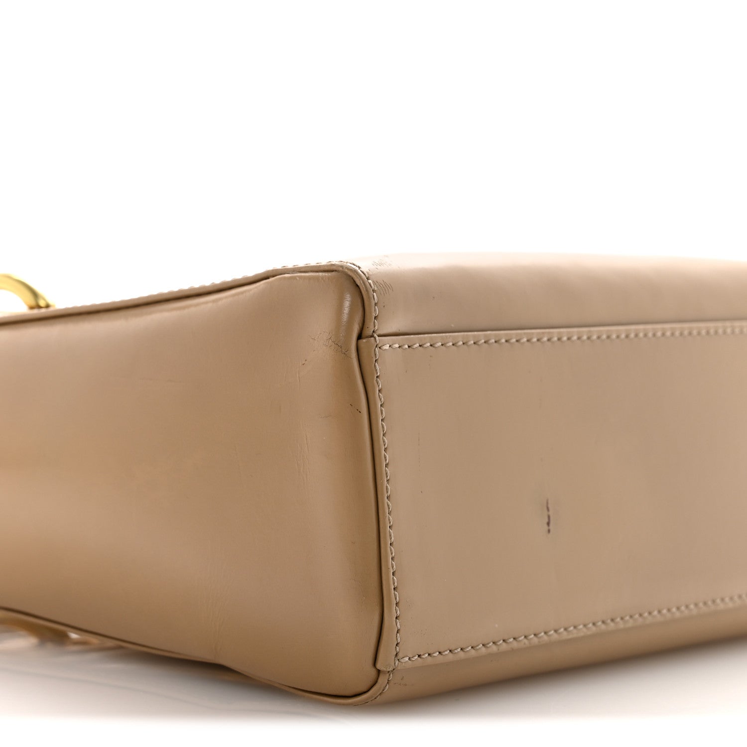 Christian Dior Patent Mini Lady Dior Beige