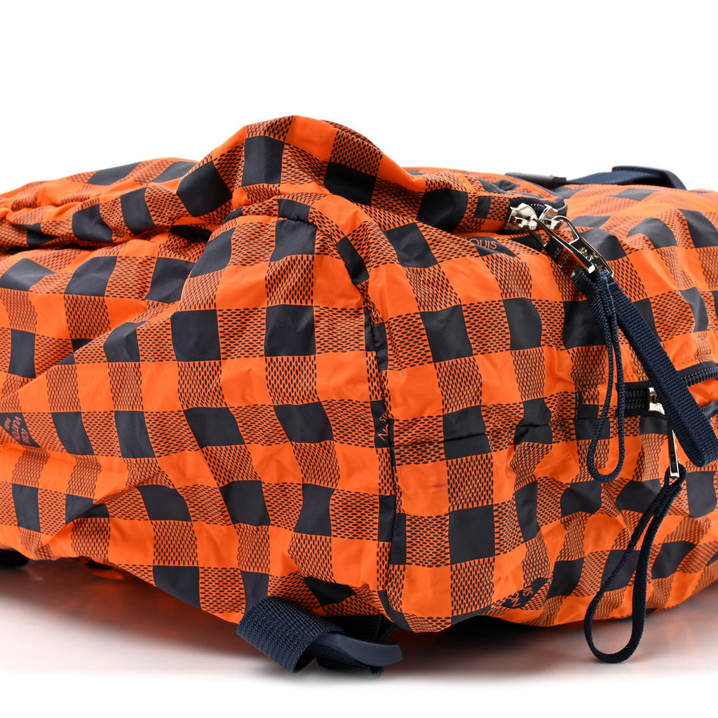 Louis Vuitton Nylon Damier Masai Adventure Practical Backpack Orange