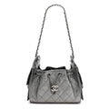 Chanel Metallic Caviar Quilted Mini Chanel 25 Handbag Anthracite