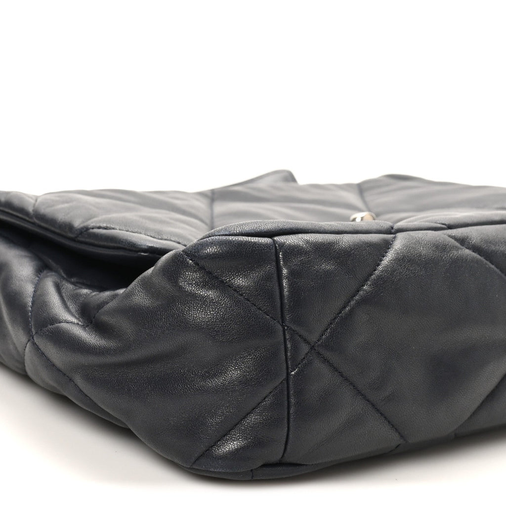 Chanel Lambskin Quilted Large Chanel 19 Flap Black