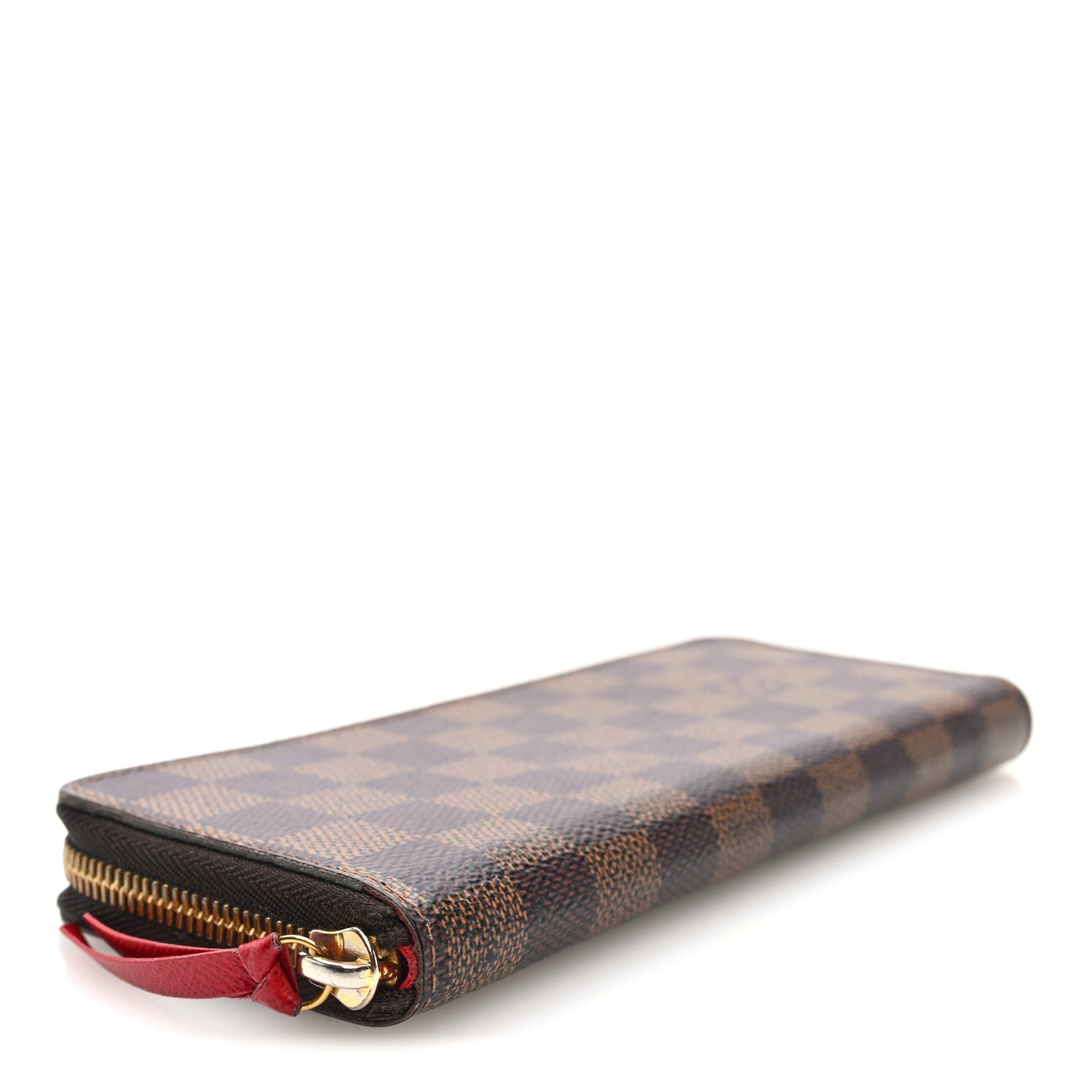 Louis Vuitton Damier Ebene Clemence Wallet Cherry