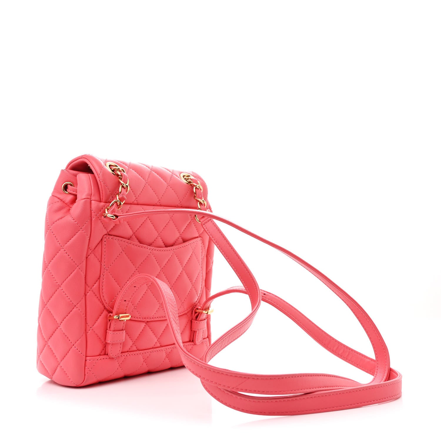 Chanel Lambskin Quilted Small Urban Spirit Backpack Dark Pink