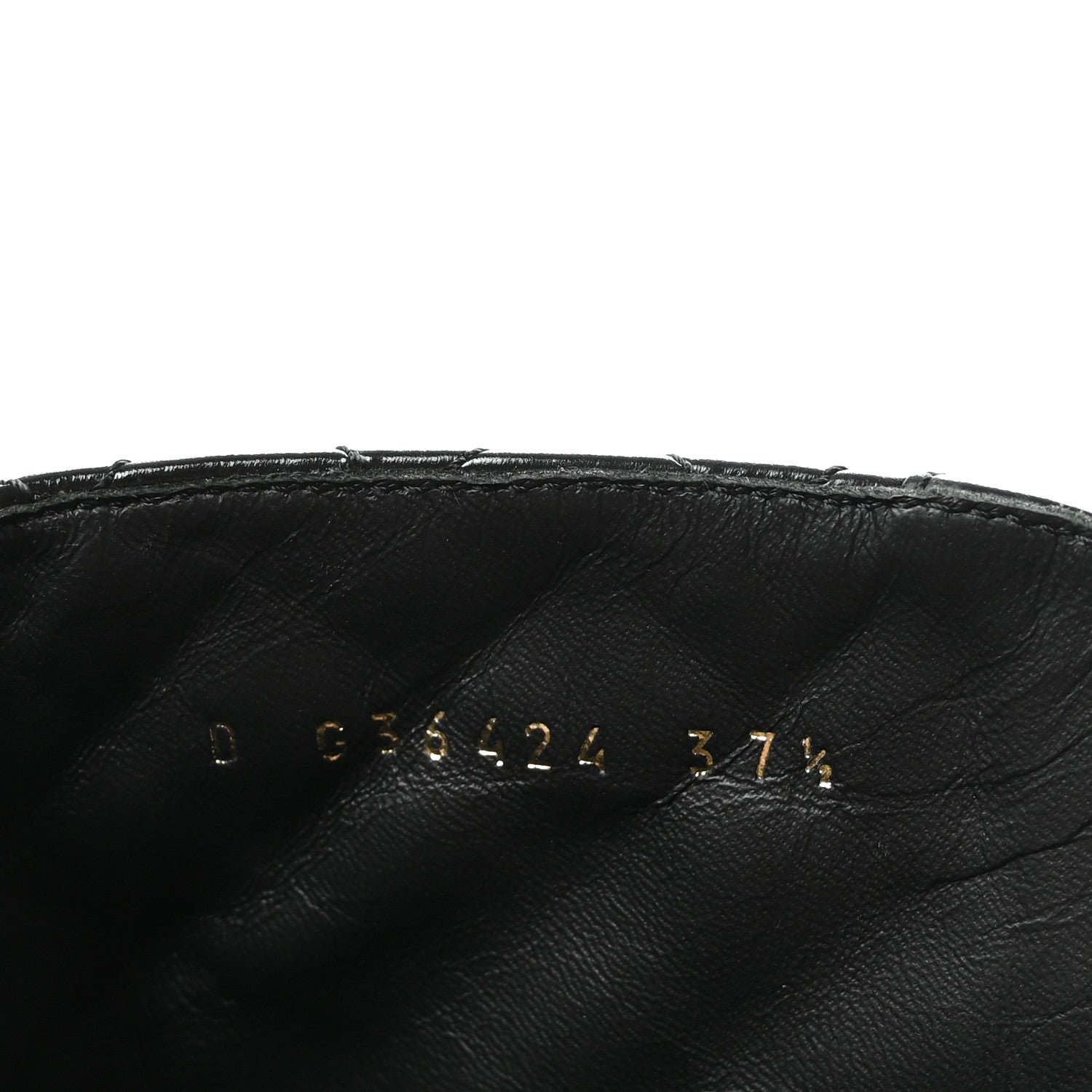 Chanel Shiny Calfskin Quilted Lace Up Combat Boots 37.5 Black