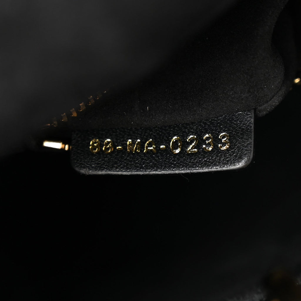 Christian Dior Lambskin Cannage Small My ABCDior Lady Dior Black