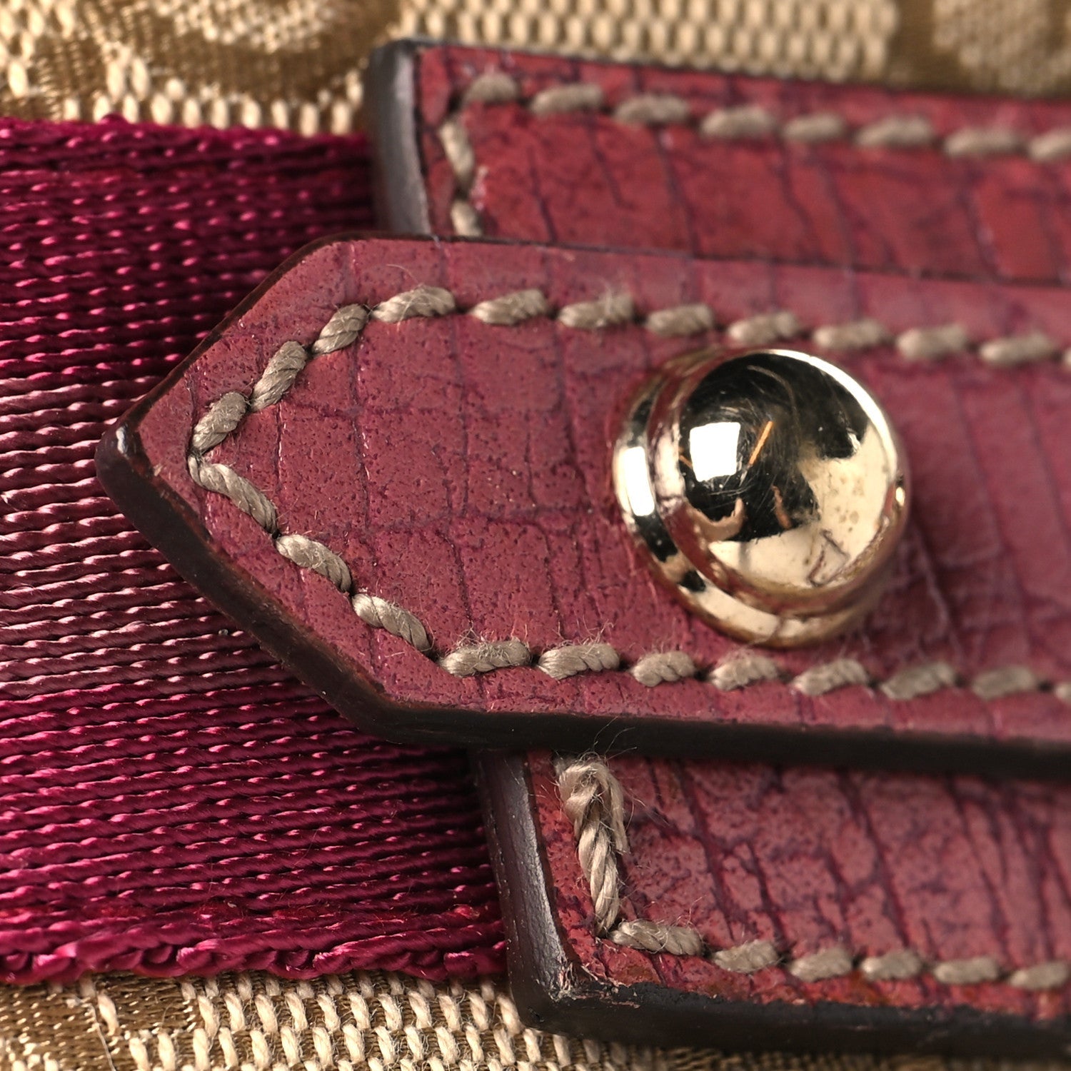 Gucci Monogram Web Jolicoeur Charms Messenger Pink Ebony