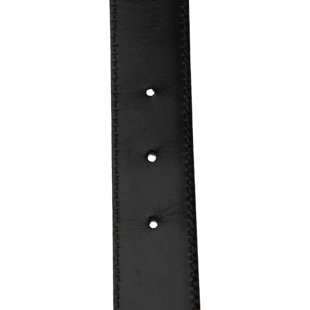 Gucci Calfskin Square Buckle Horsebit Belt 90 36 Brown Multicolor