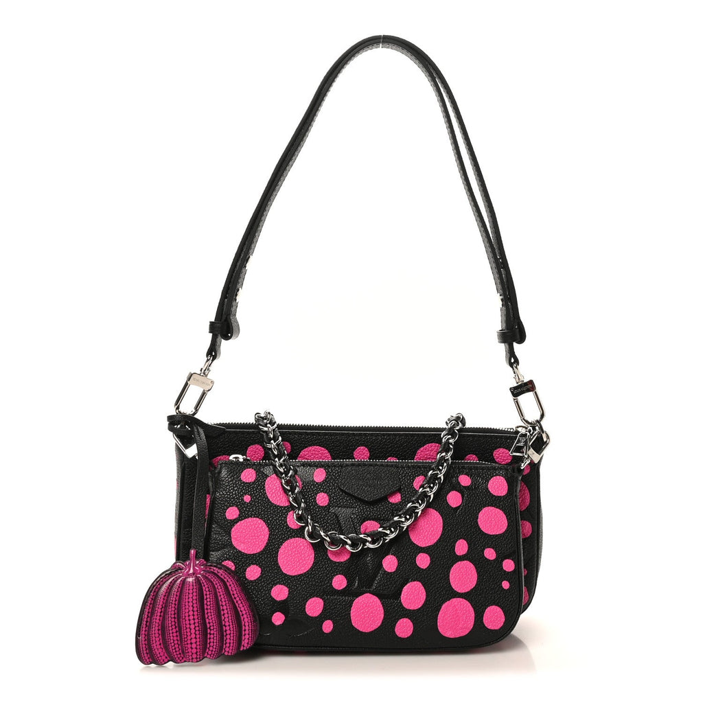 Louis Vuitton LV X YK Empreinte Multi Pochette Accessories Black Fuchsia