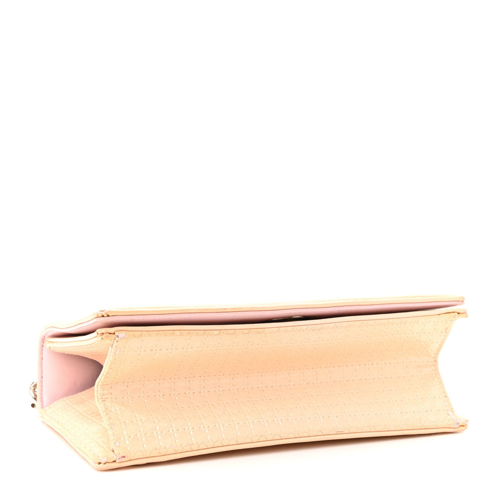 Christian Dior Patent Micro-Cannage Small Diorama Flap Bag Rose
